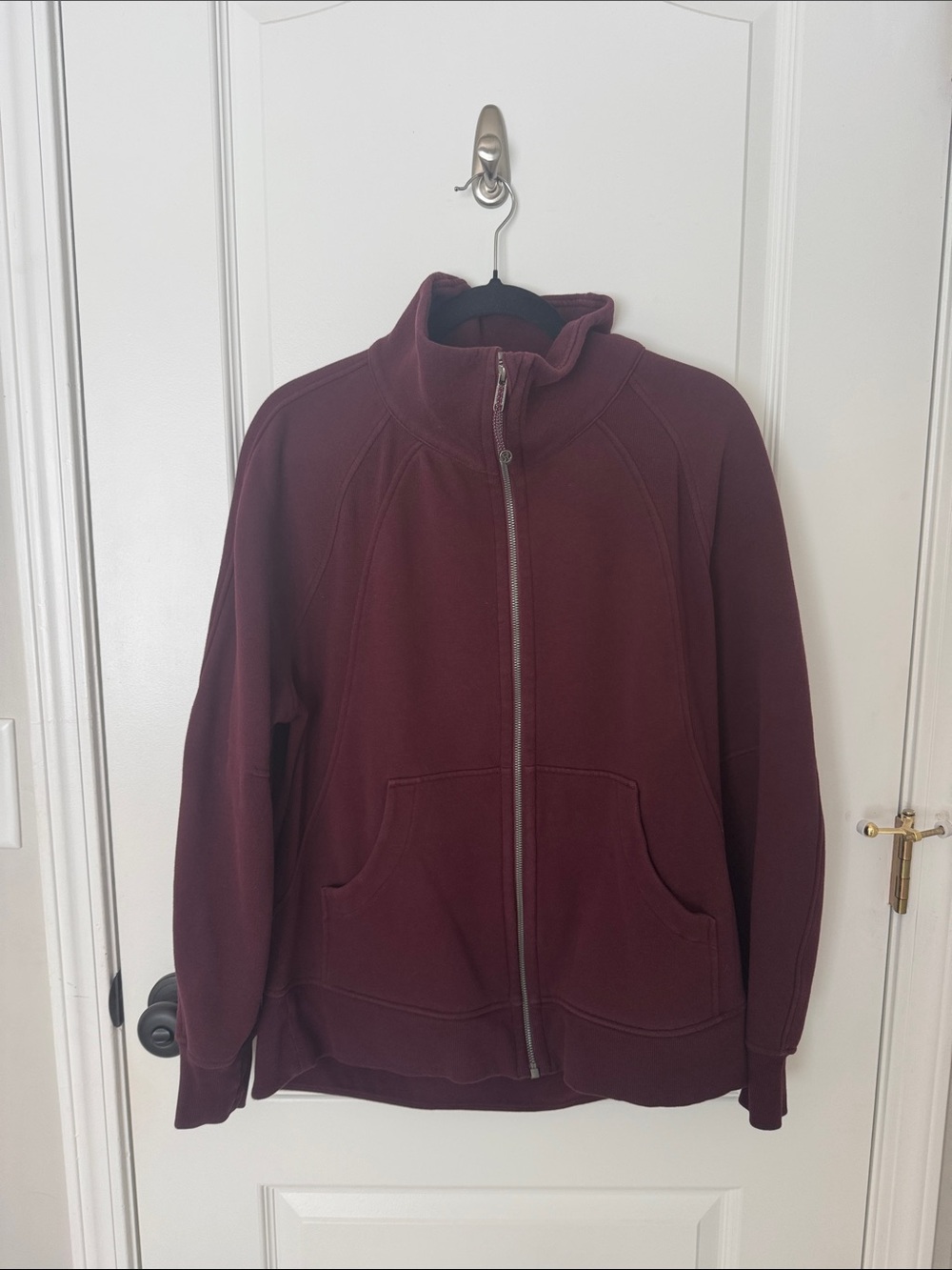 lululemon athletica Burgundy Full-Zip Bomber Long Scuba